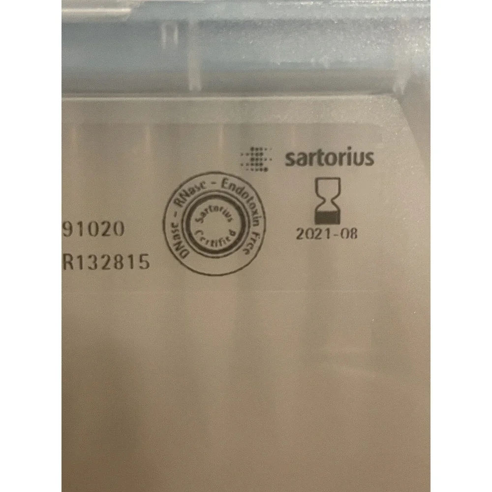 Sartorius 791020 Optifit Tips 1000 uL Sealed Boxes. 96 Tips. Qty = 6 Boxes
